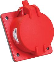 Розетка кабельная встраиваемая IEK Magnum ССИ-425 32А 3Р+PЕ+N 400В IР44 красный картинка 